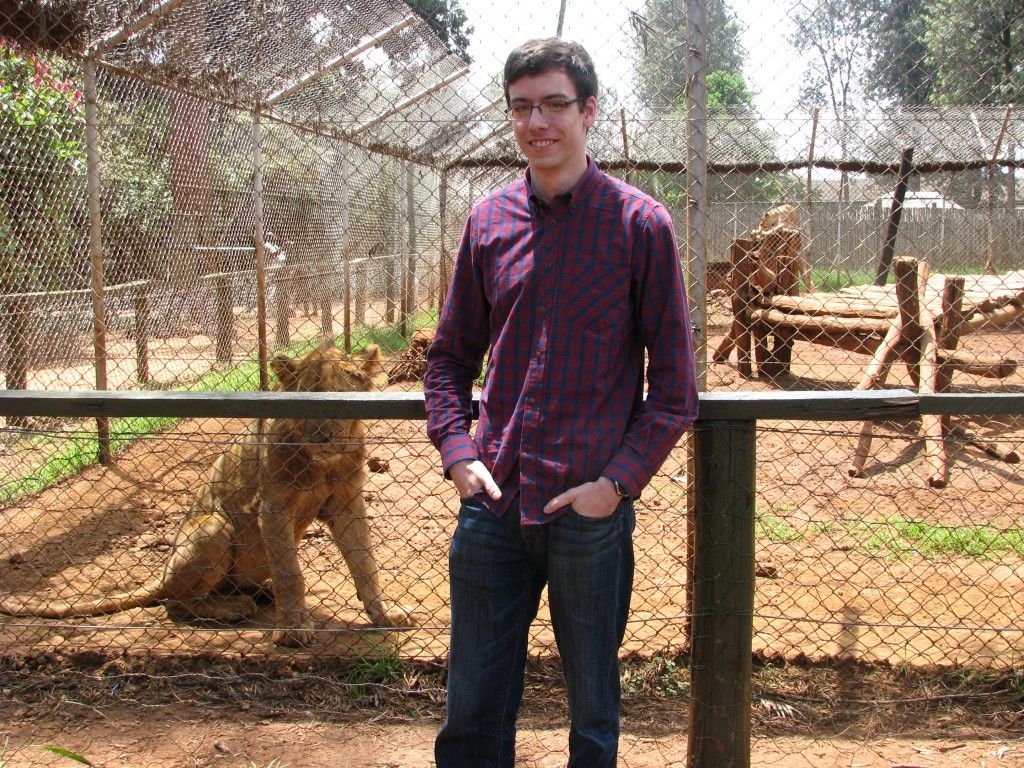 Julian with the lions.